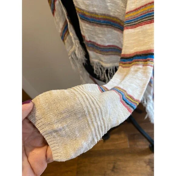 Sweet N Sinful Cardigan Striped Lightweight Distressed Southwest Look Sz Small - Picture 5 of 11